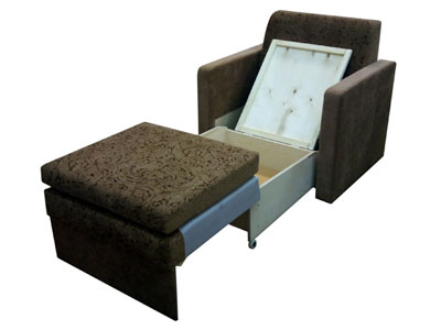 Маленькое кресло-кровать Танго-3 Д-75 с ровным и высоким спальным местом. и глубиной 70 см