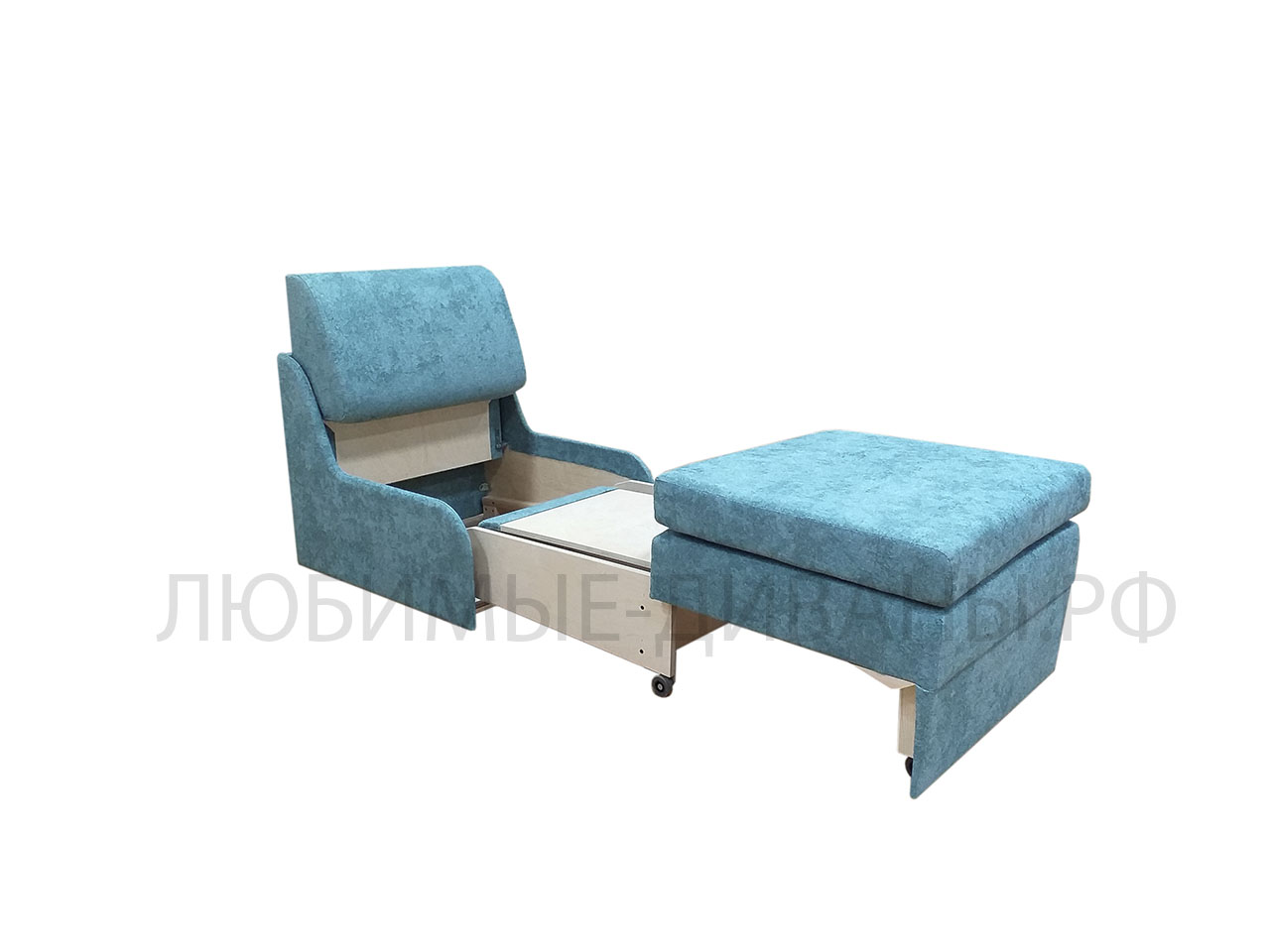 Компактное кресло кровать Танго-4 Д-75 без подлокотников с высоким сидением 48 см и глубиной 80 см. Габаритный размер 80 х 80 см. Спальное место 75 х 200 см.