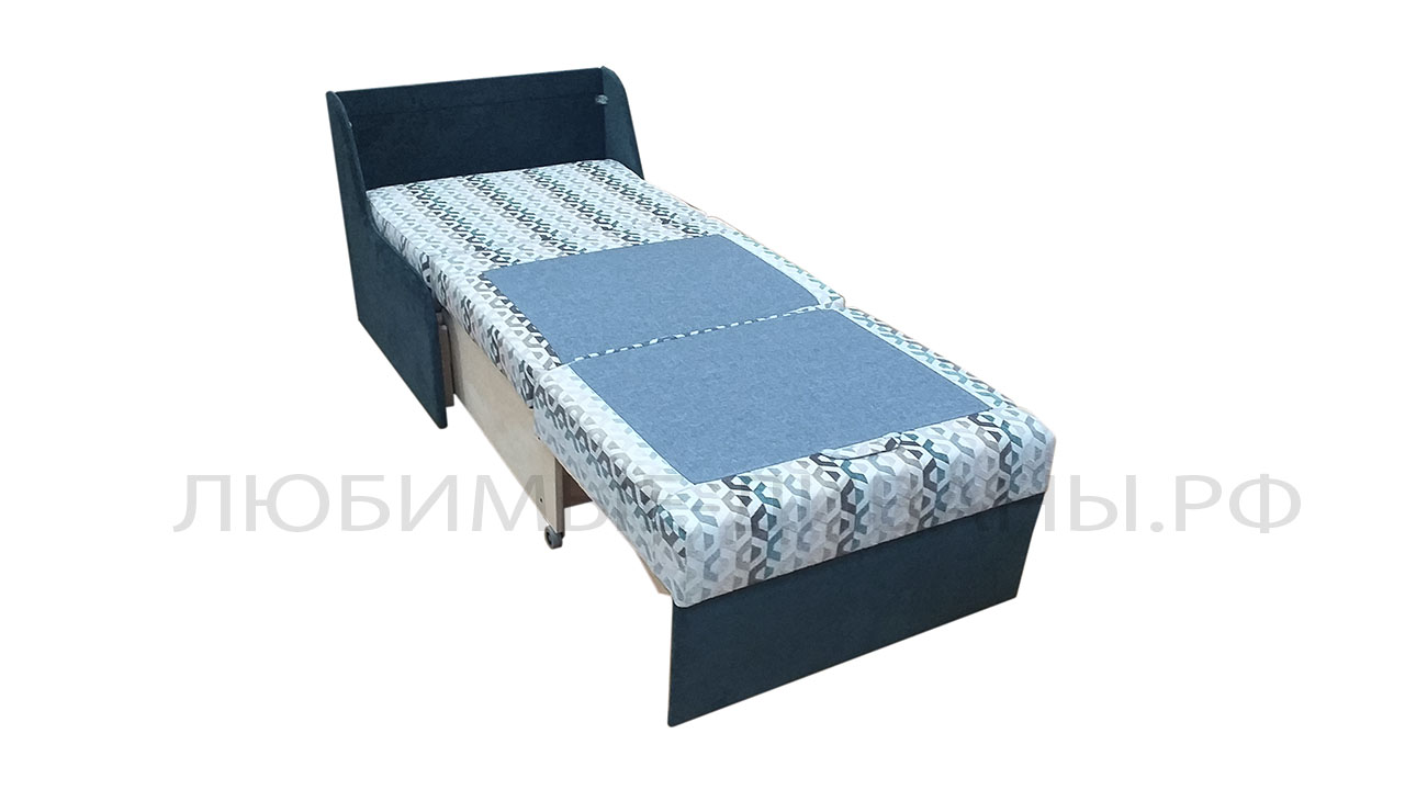 Маленькое кресло кровать Танго-4 Д-65 без подлокотников с высоким сидением 48 см и глубиной 70 см. Габаритный размер 70 х 70 см. Спальное место 170 или 175 см.