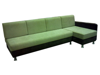 Угловой диван софа 127х273 для большой и дружной семьи с одним подлокотником
