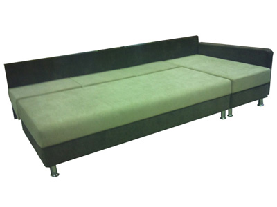 Угловой диван софа 127х273 для большой и дружной семьи с одним подлокотником