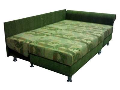 Угловой диван софа 130х218 с закругленной боковиной
