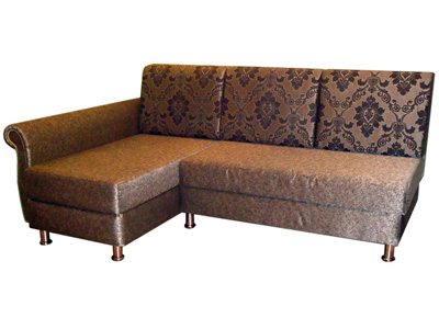 Угловой диван софа 140х218 с удлиненной канапе (оттоманкой)