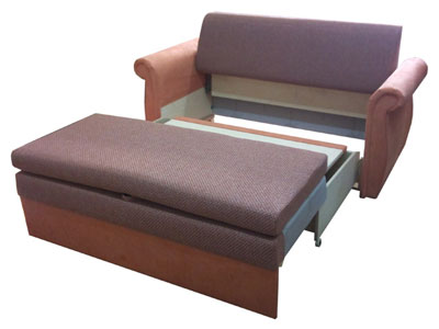 Выкатной диван Танго-3 Д-140 с оригинальным дизайном подлокотников